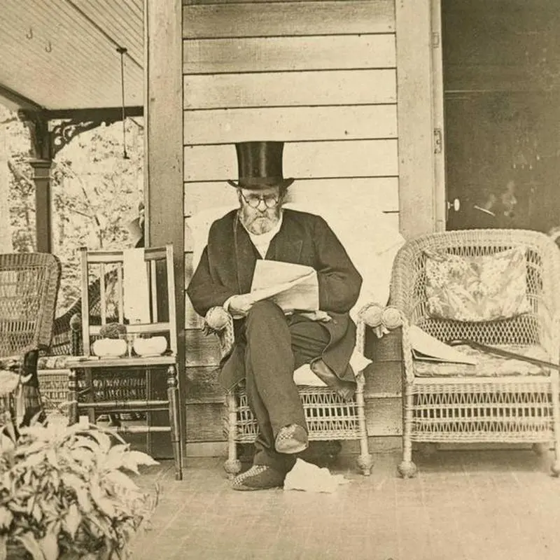 Ex President Ulysses S. Grant's last photo, taken only four days before his death