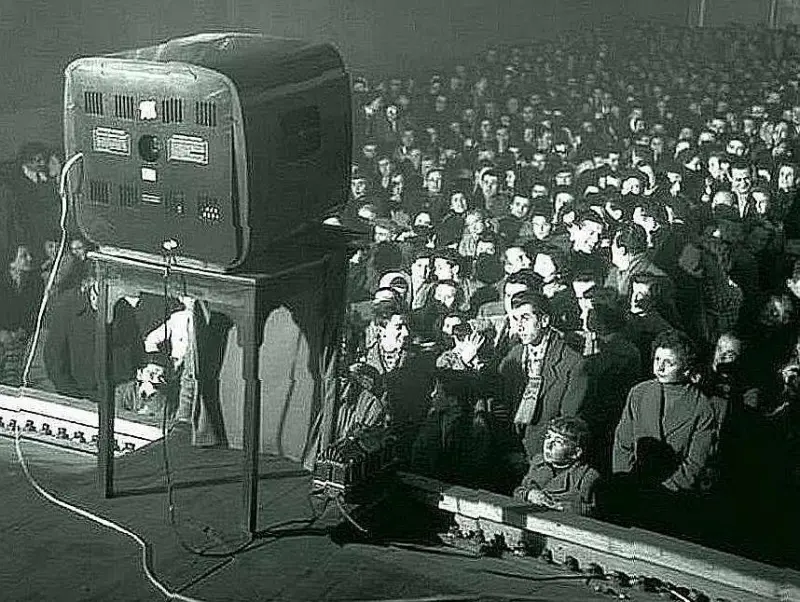Cinema visitors watching a movie