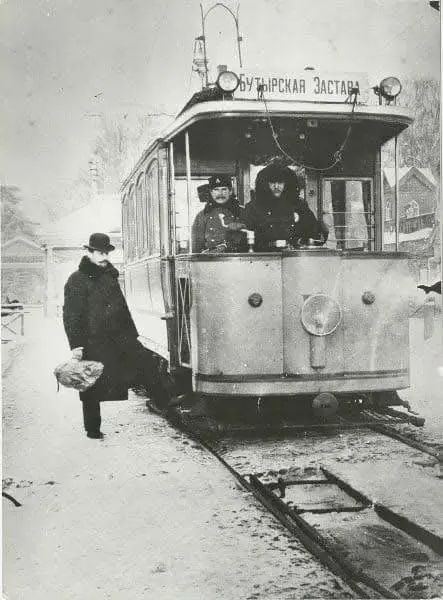 Tram on Moscow Streets