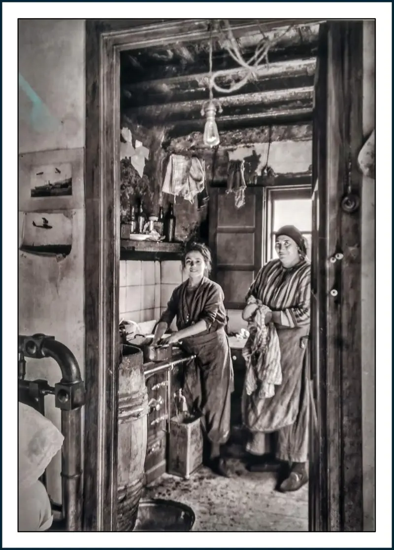 Trabajando en la cocina