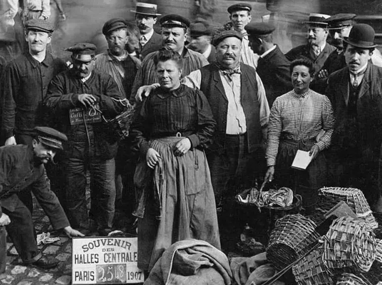 Workers at Les Halles