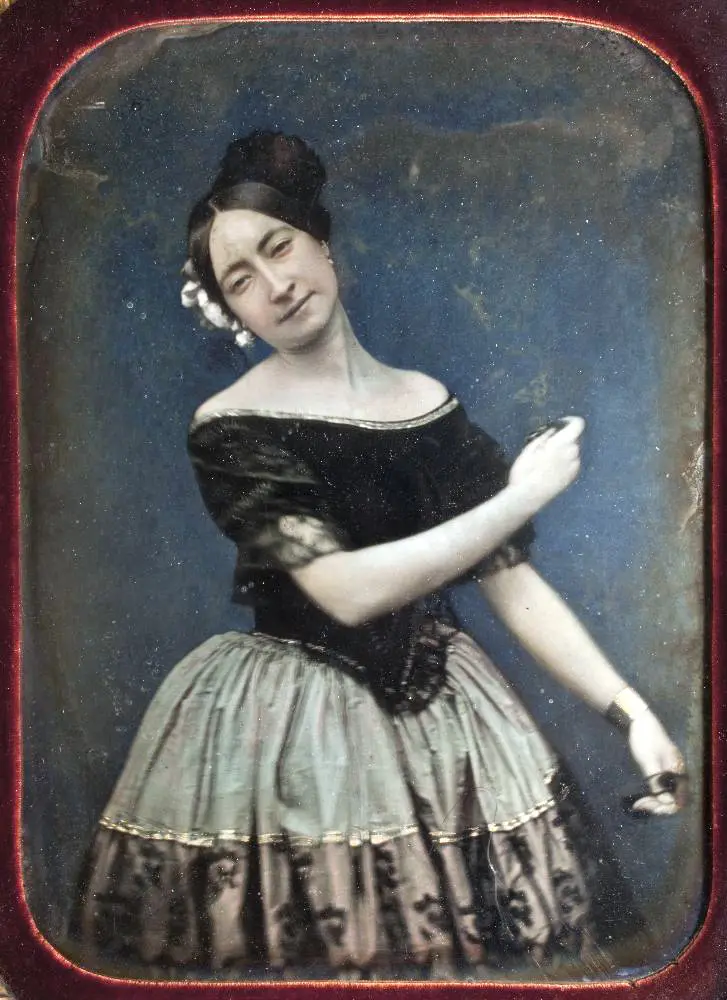 Daguerrotipo de una bailarina de la escuela bolera