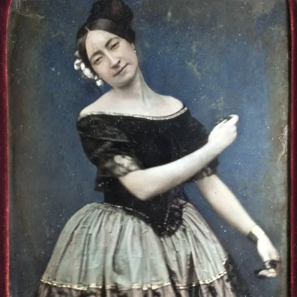 Daguerrotipo de una bailarina de la escuela bolera