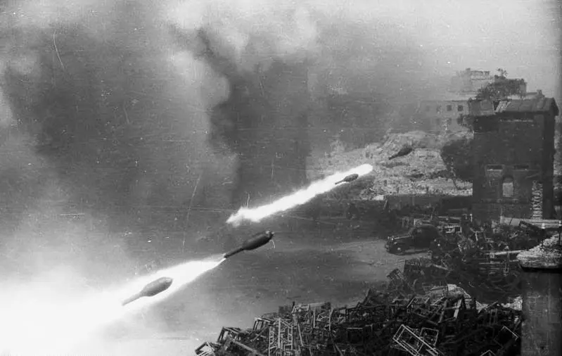 German Nebelwerfer rockets German Nebelwerfer rockets