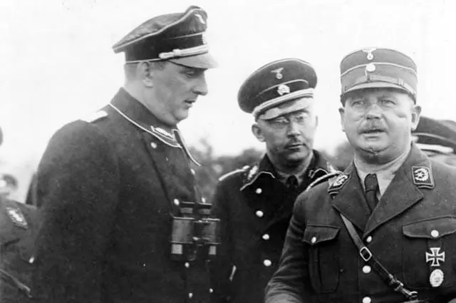 Ernst Röhm with Kurt Daluge and Heinrich Himmler