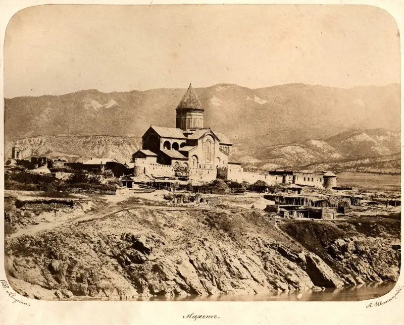 One of the oldest photos of Mtskheta and Svetitskhoveli