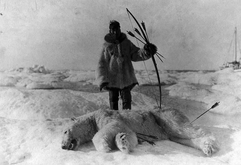 Eskimo Hunter with Prey