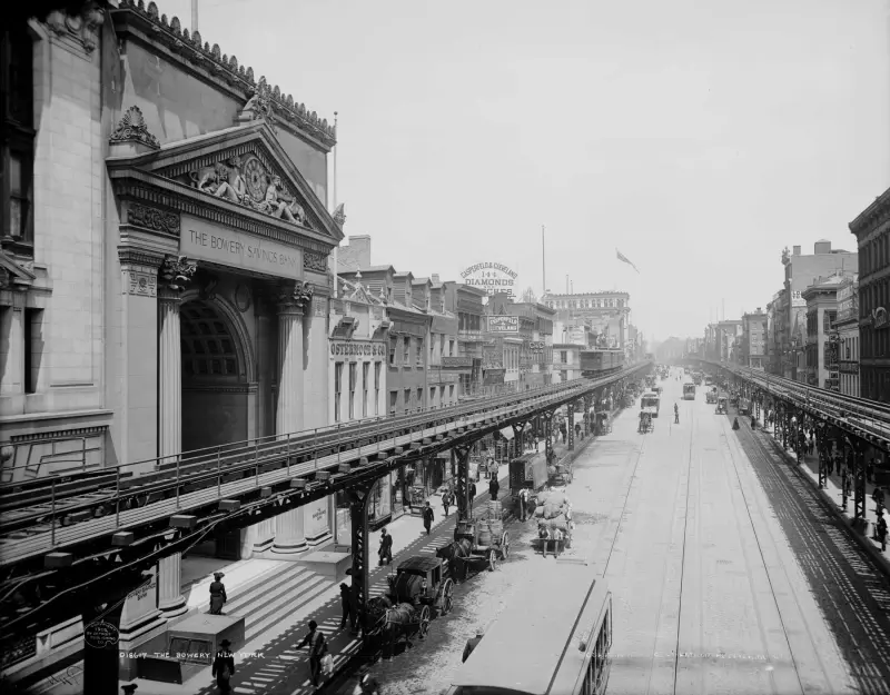 The Bowery Savings Bank & 3rd Avenue Elevated Tracks