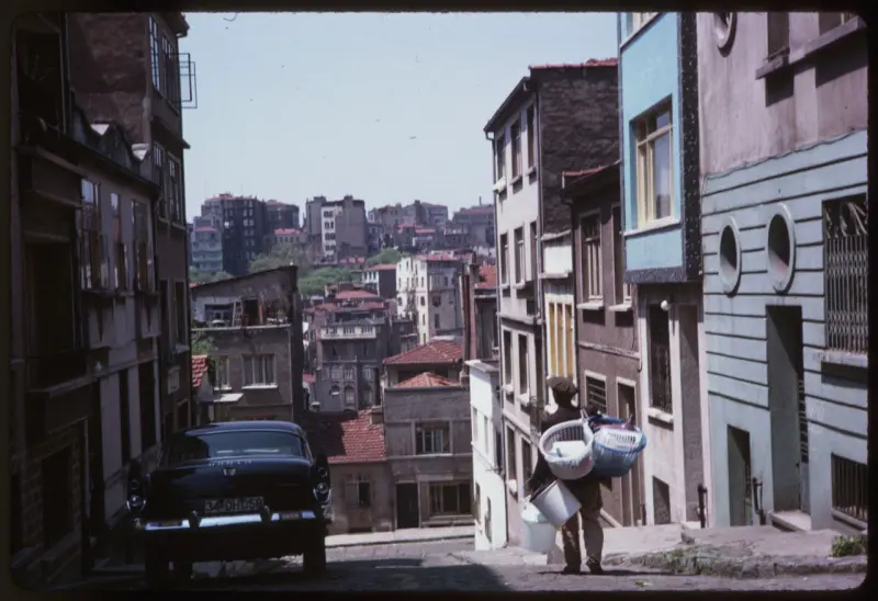 Beyoglu District Street in Istanbul, 1965