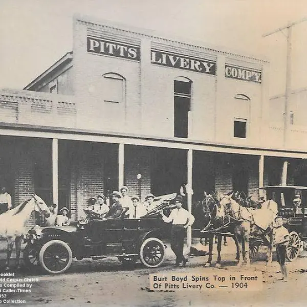 Street Scene in front of Pitts Livery Company