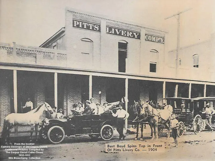Street Scene in front of Pitts Livery Company