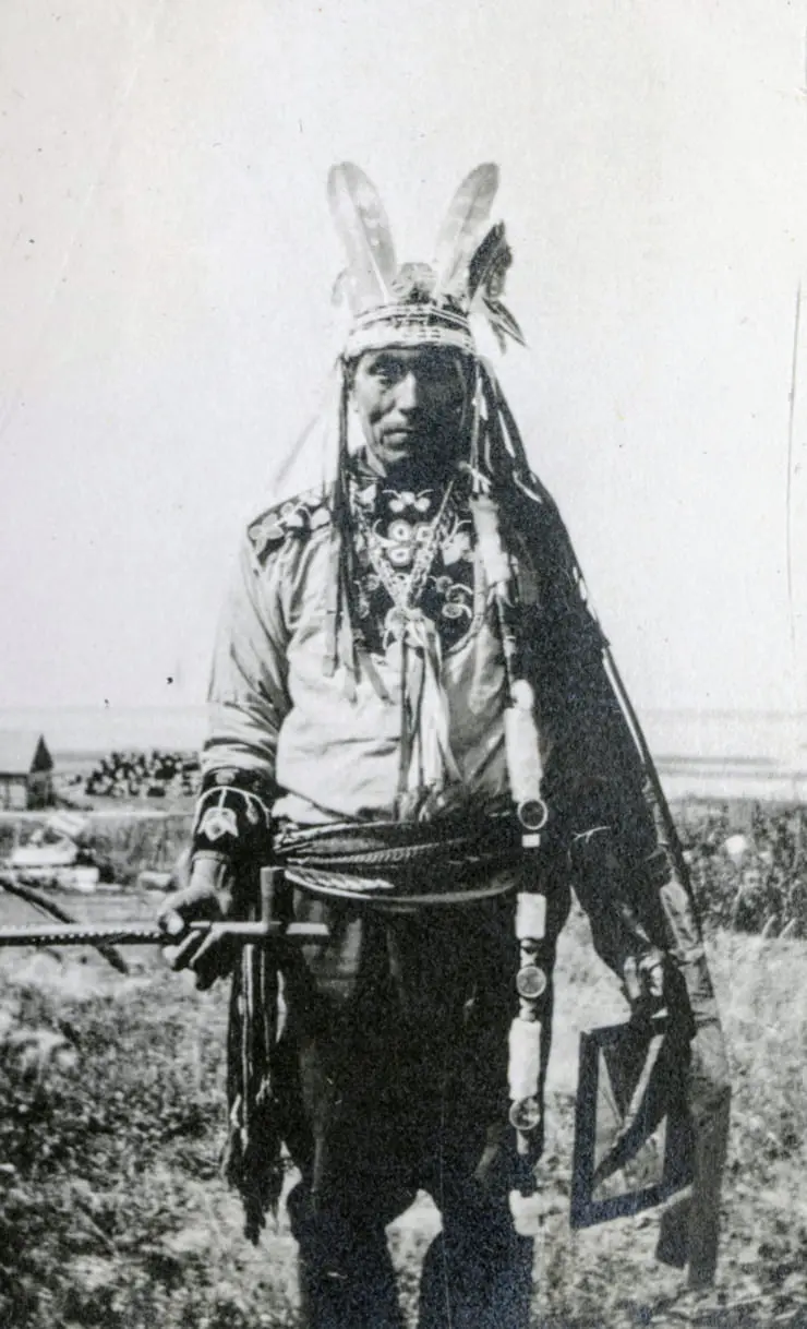 An Ojibwe elder man named George Farmer