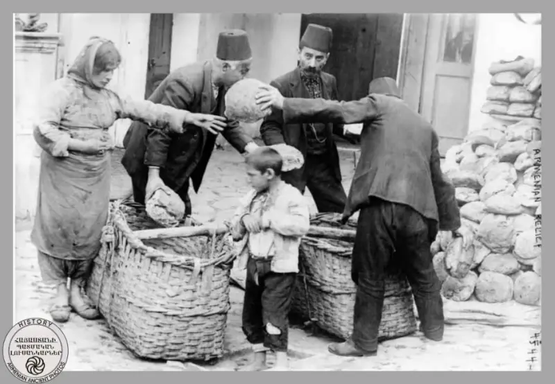 Refugees Receiving a Ration of Bread at the Alexandrapol Church