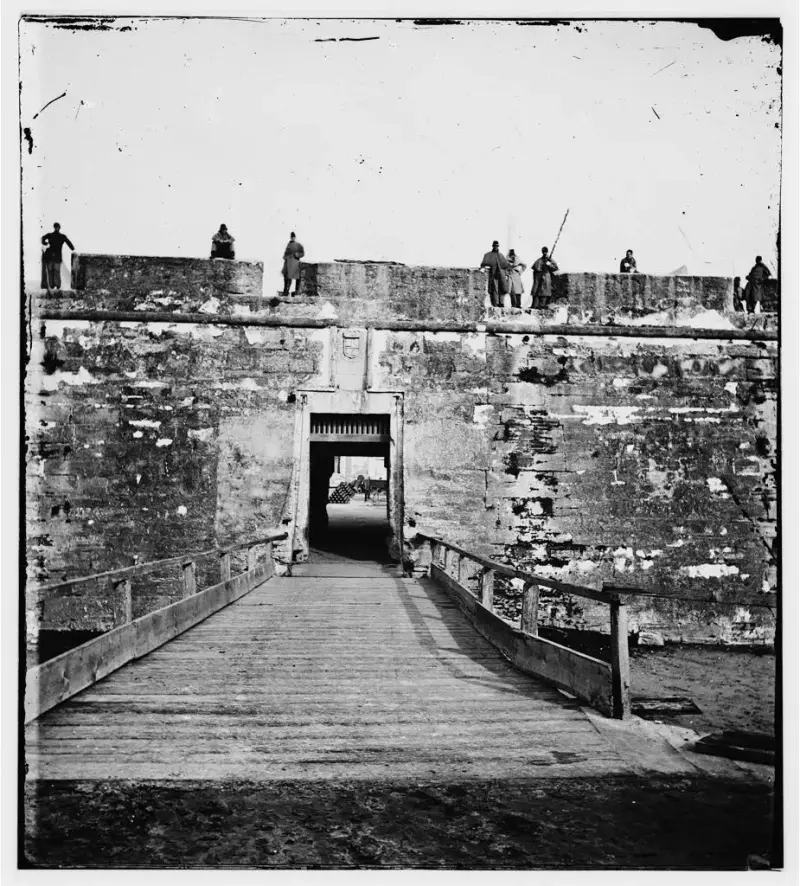 The fort in St. Augustine during the Civil War