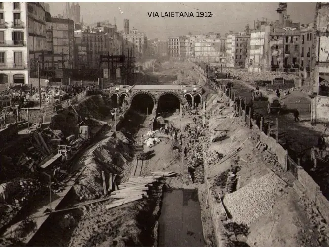 Vía Laietana en obras