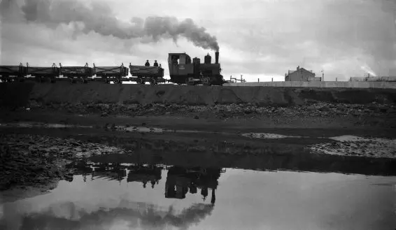 A train at the harbour