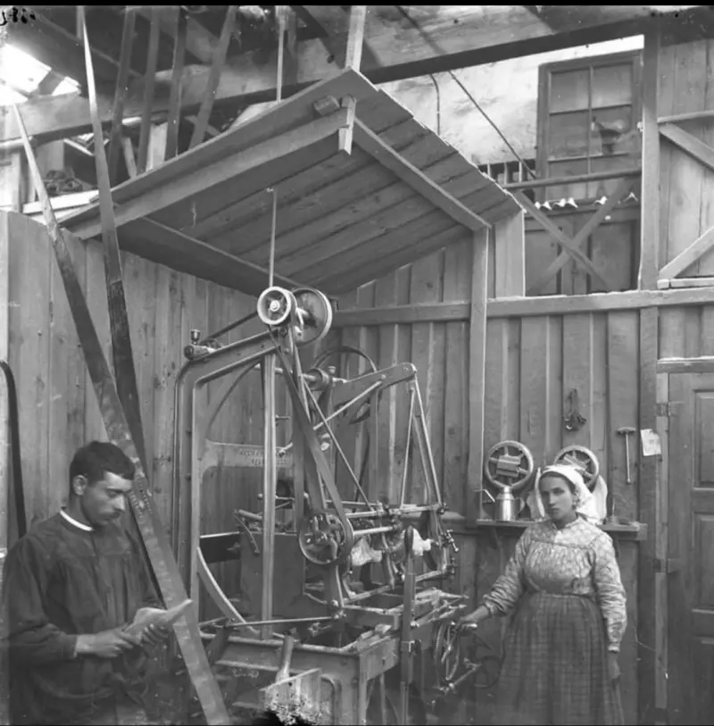 oficina de fiação do algodão