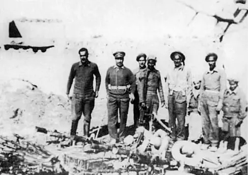 Nasser (first from left) with his unit in the Faluja pocket