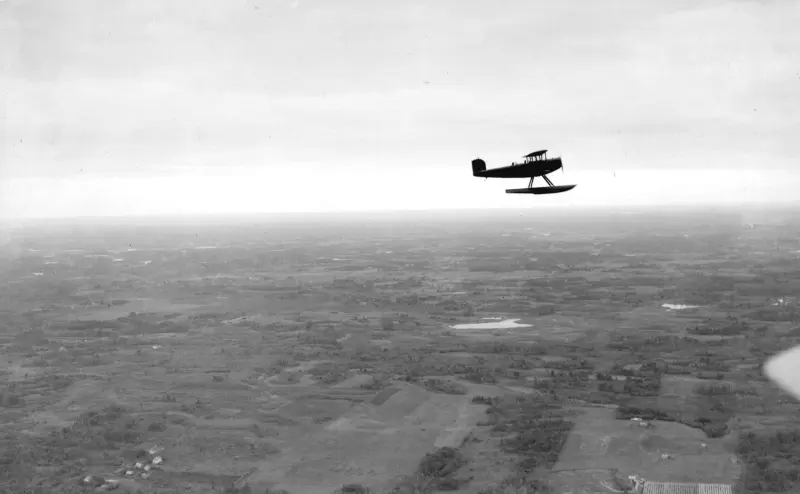 Aerial view of Douglas seaplane