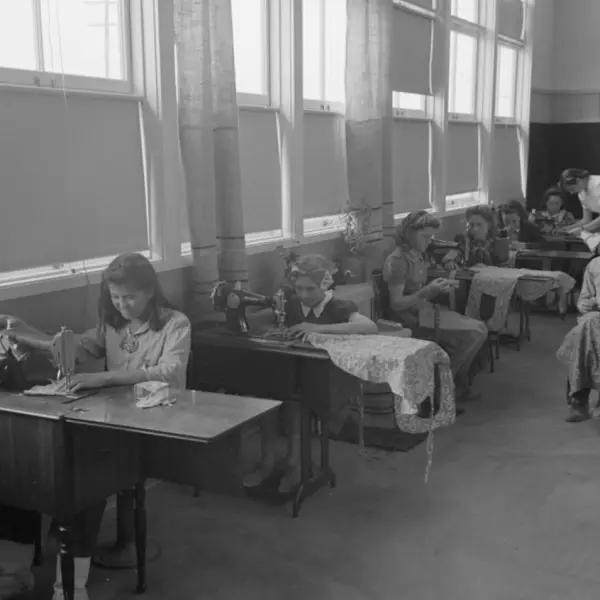 A home economics class