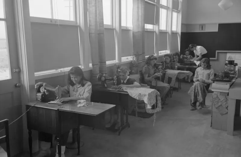 A home economics class