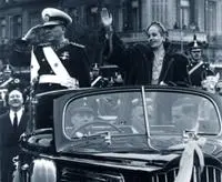 Perón y Evita durante su segunda asunción presidencial.