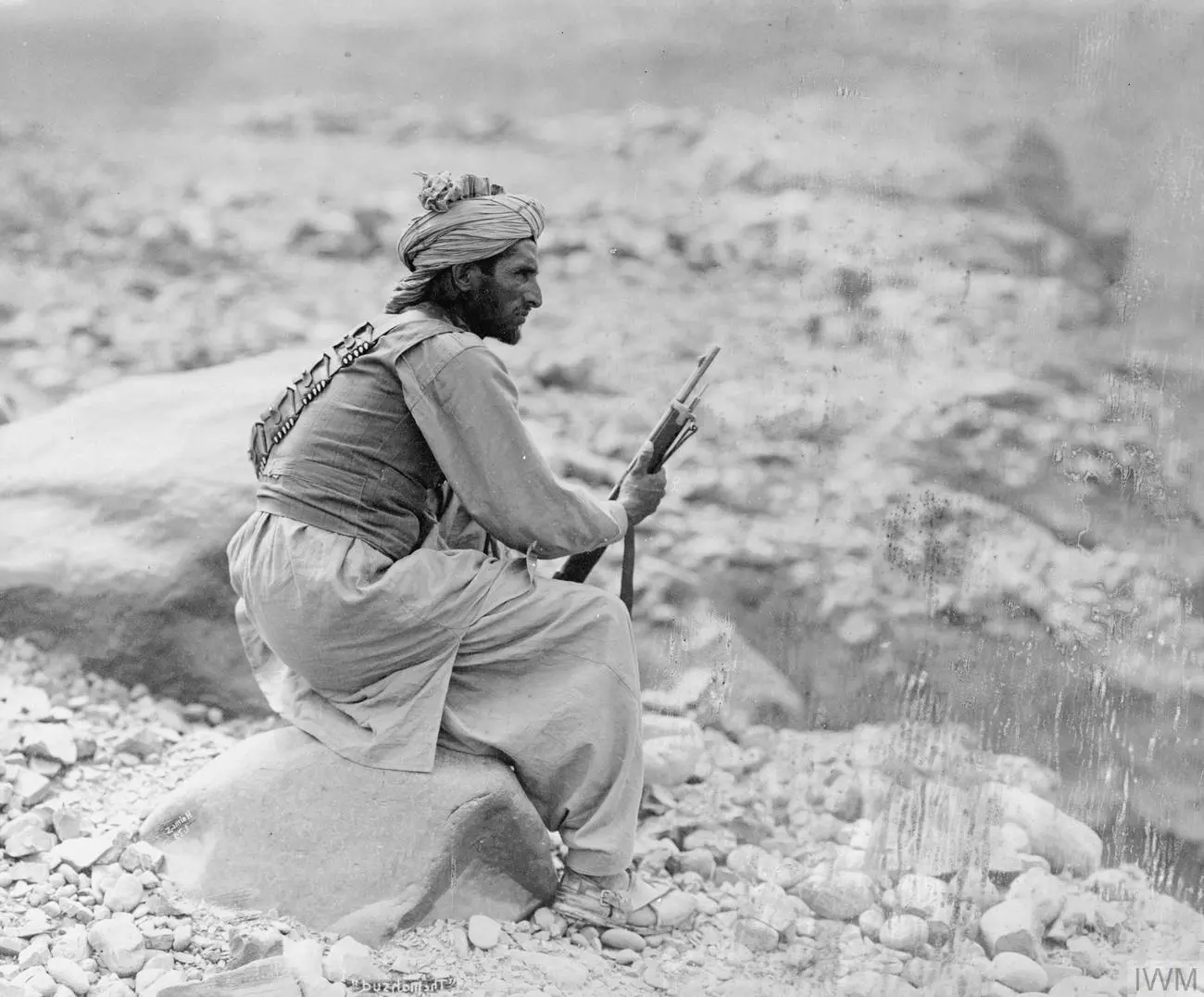 A Mahsud tribesman on lookout A Mahsud tribesman on lookout