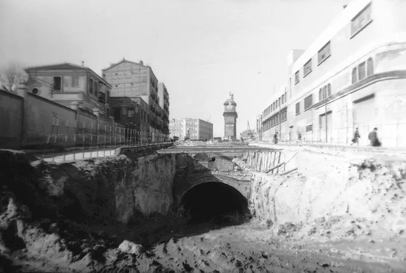 Construcción del túnel en la Ronda de Toledo