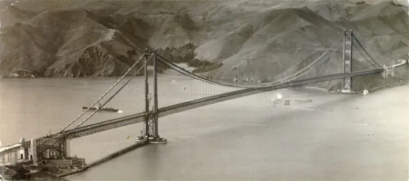  Golden Gate Bridge while still under construction