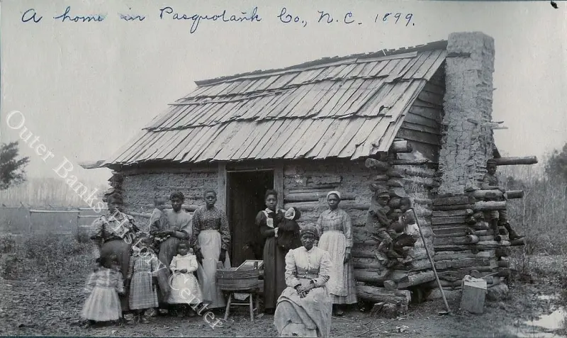  Family at their log home