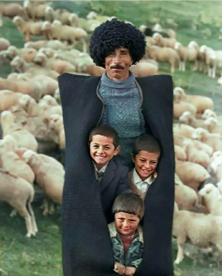 Shepherd with children