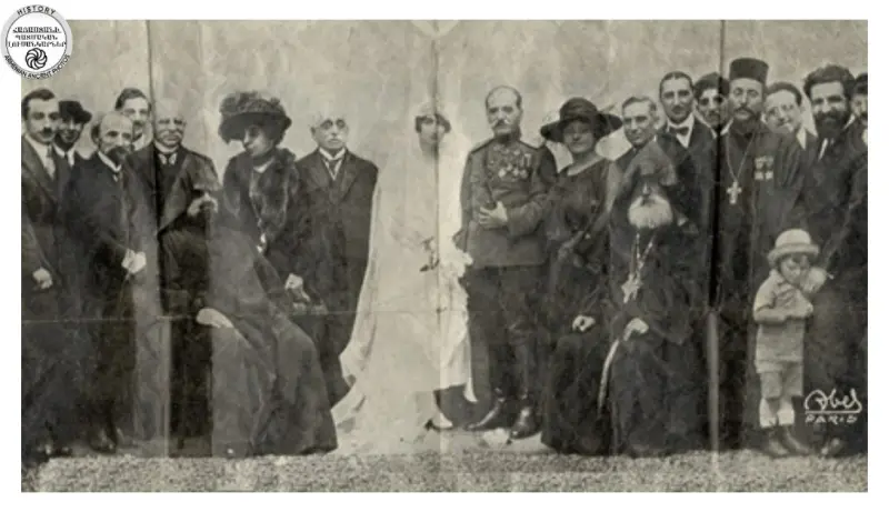 Zoravar Andranik with his wedding participants
