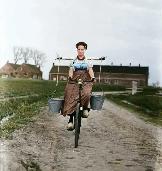 Post-War Milk Delivery Scene