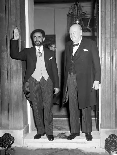Haile Selassie and Winston Churchill