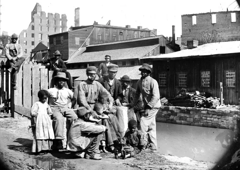 A group of Contrabands at Haxall’s Mill