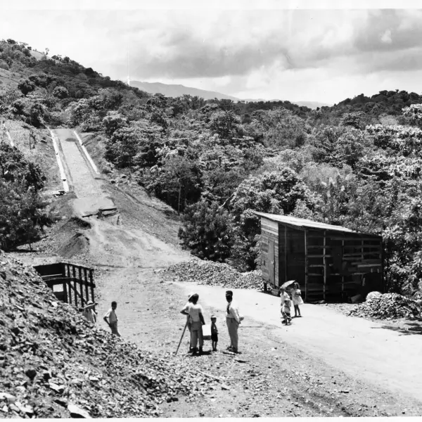 Parte de la carretera en construcción