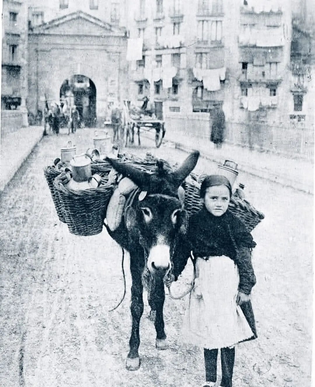Niña con su burro 