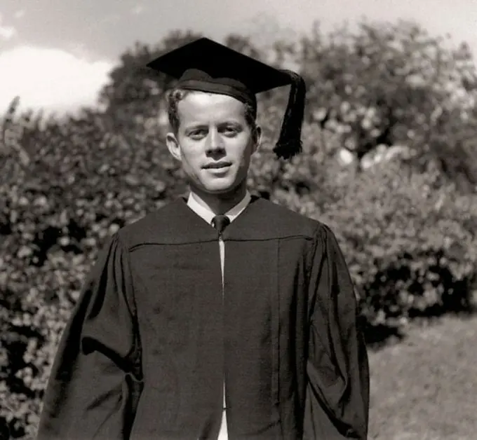 Young John F. Kennedy after graduating from Harvard