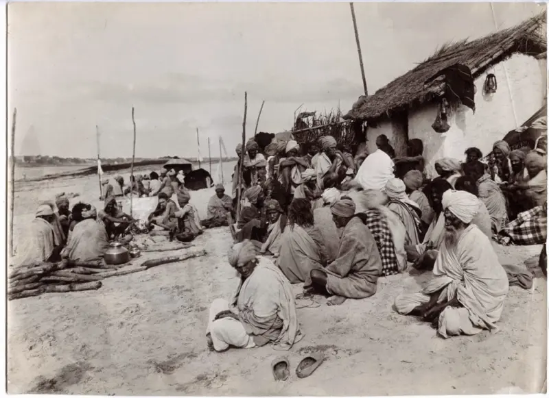 Indian Holy Men Sitting Together