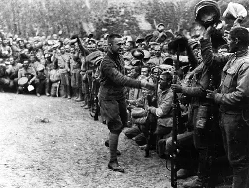 Alexander Kerensky, Chairman of the Provisional Government, at the front
