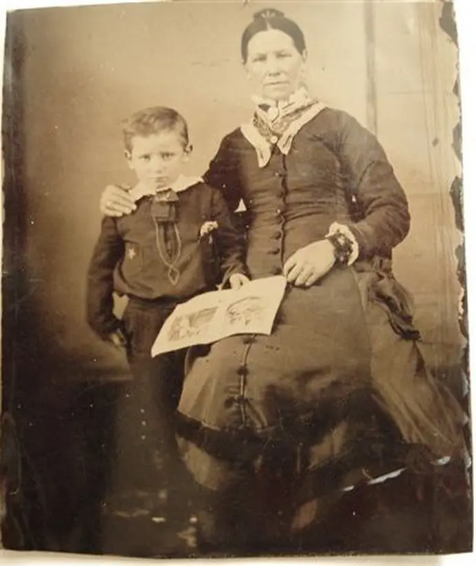 Wyatt Earp and mother Virginia Ann Cooksey Earp