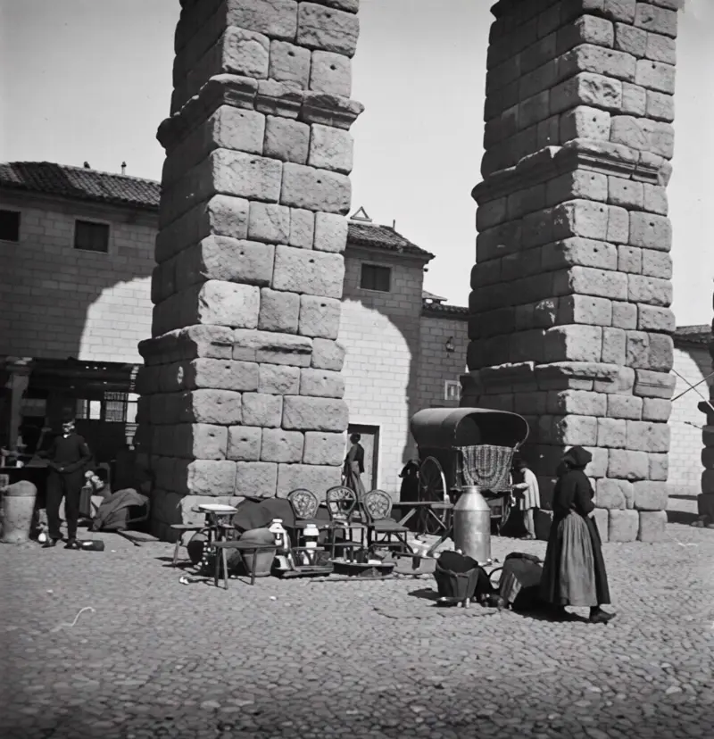 Al pie del Acueducto.