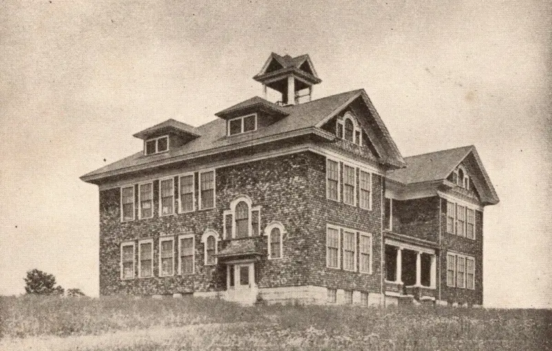 High School Building and Bell Tower