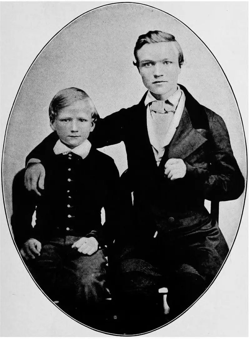 Andrew Carnegie, age 16, with younger brother Thomas