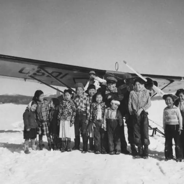 Native Alaskan children