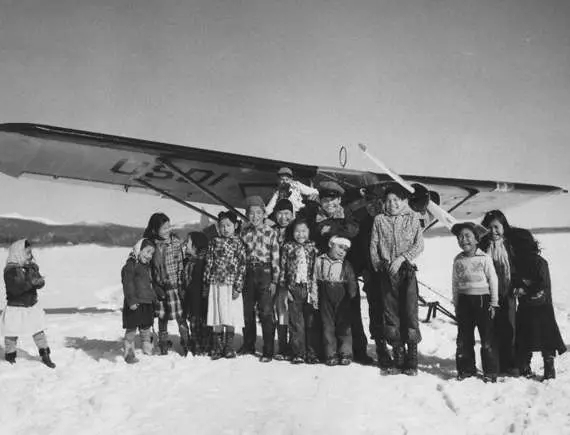 Native Alaskan children