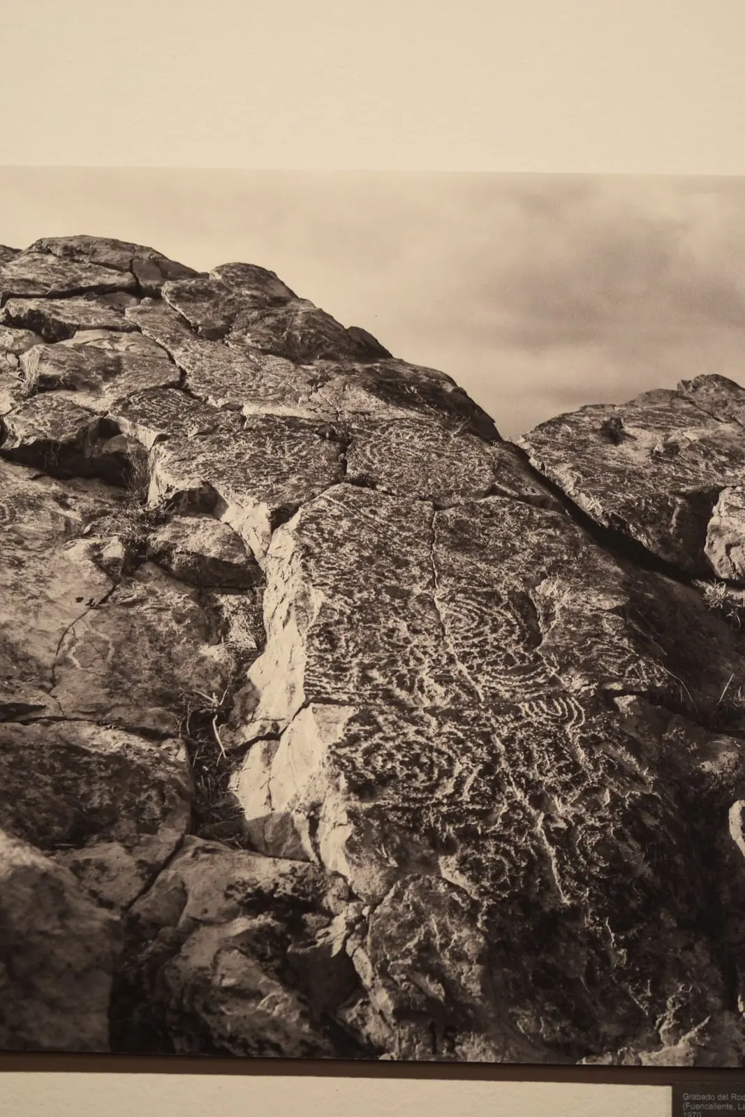 Grabado del Roque Teneguía