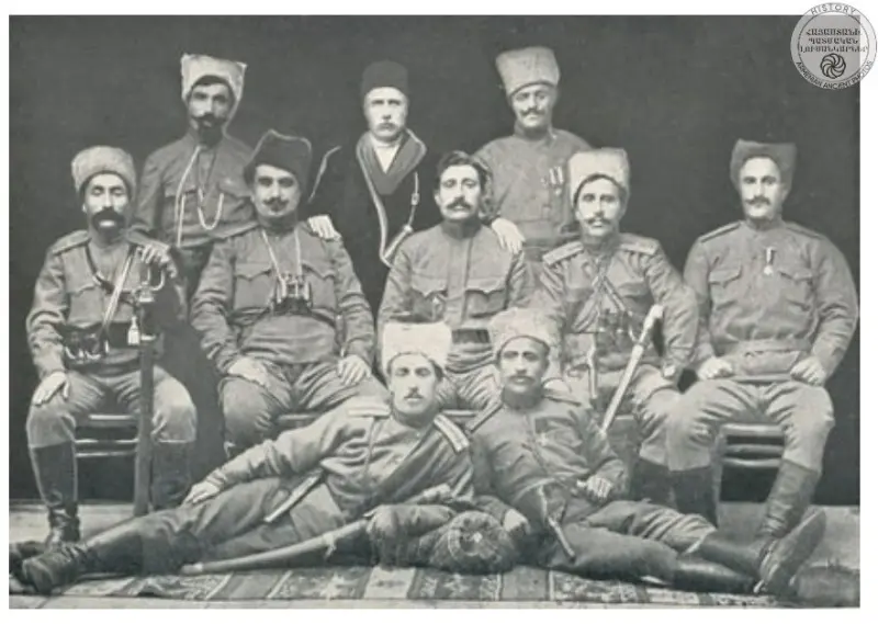 Pandukht (Mikayel Seryan) with his fellow soldiers in Armenian Volunteers 1914-1916