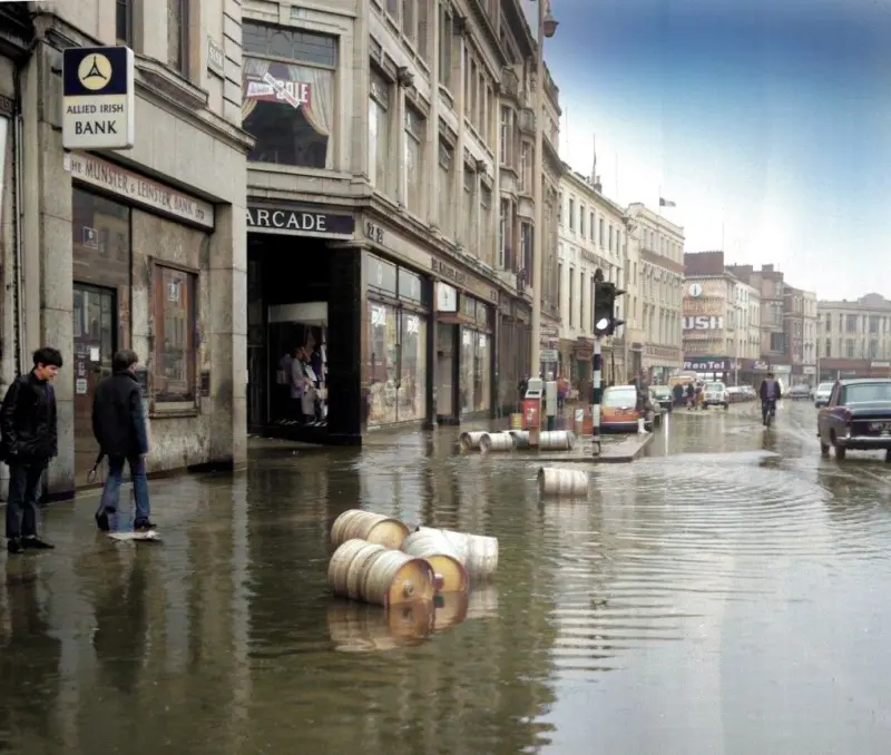 A flooded St. Patrick Street