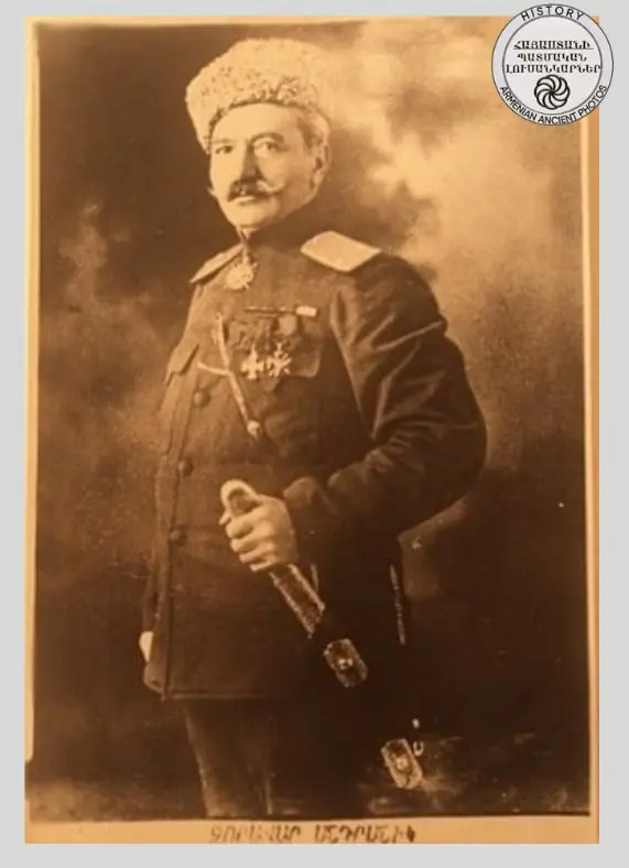 Andranik in military uniform, before leaving for the Erzurum Front